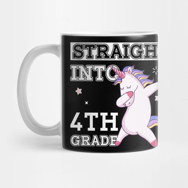 Straight Outta 4th Grade Unicorn Back To School Gift by kateeleone97023